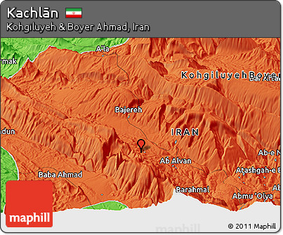 Political Panoramic Map of Kachlān