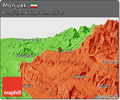 Political Panoramic Map of Monjvek