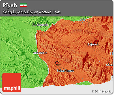 Political Panoramic Map of Pīyeh