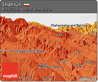 Political Panoramic Map of Shahrūn