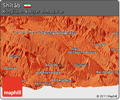 Political Panoramic Map of Shītāb