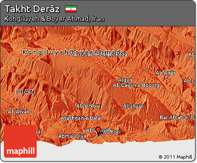 Political Panoramic Map of Takht Derāz