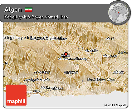 Satellite Panoramic Map of Algan