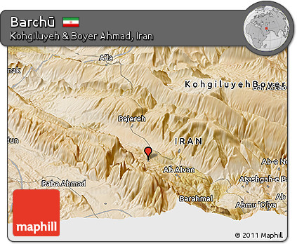Satellite Panoramic Map of Barchū