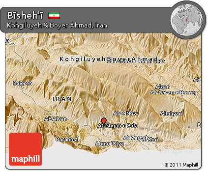 Satellite Panoramic Map of Bīsheh'ī
