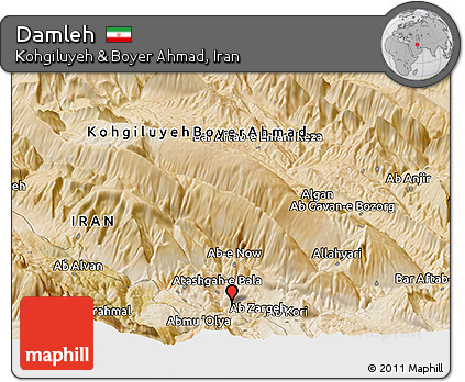 Satellite Panoramic Map of Damleh