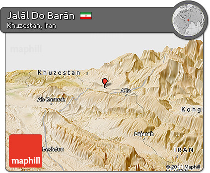 Satellite Panoramic Map of Jalāl Do Barān