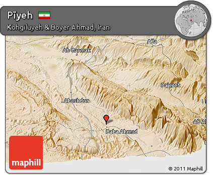 Satellite Panoramic Map of Pīyeh