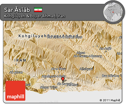 Satellite Panoramic Map of Sar Āsīāb