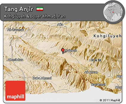 Satellite Panoramic Map of Tang Anjīr
