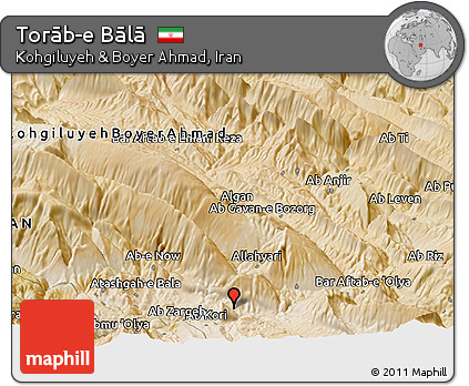 Satellite Panoramic Map of Torāb-e Bālā