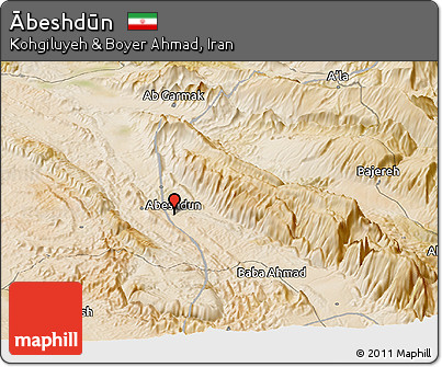 Satellite Panoramic Map of Ābeshdūn
