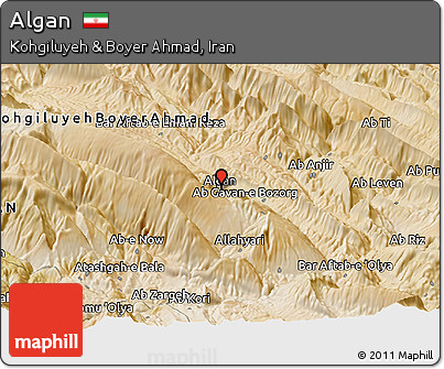 Satellite Panoramic Map of Algan