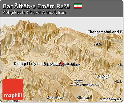 Satellite Panoramic Map of Bar Āftāb-e Emām Reẕā