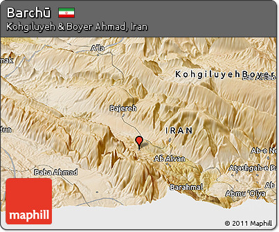 Satellite Panoramic Map of Barchū