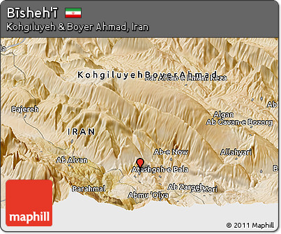 Satellite Panoramic Map of Bīsheh'ī