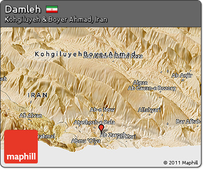Satellite Panoramic Map of Damleh