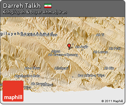 Satellite Panoramic Map of Darreh Talkh