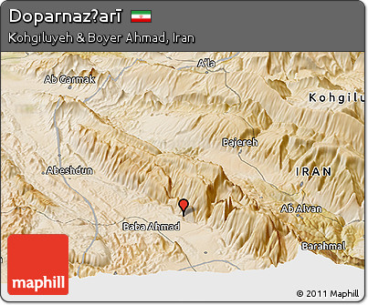 Satellite Panoramic Map of Doparnaz̧arī
