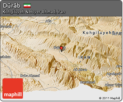 Satellite Panoramic Map of Dūrāb
