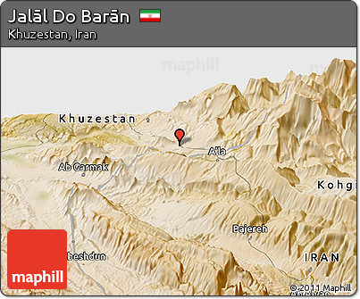 Satellite Panoramic Map of Jalāl Do Barān