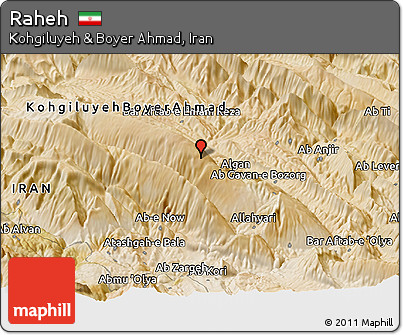 Satellite Panoramic Map of Raheh