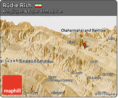 Satellite Panoramic Map of Rūd-e Rīsh