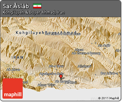 Satellite Panoramic Map of Sar Āsīāb