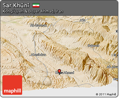Satellite Panoramic Map of Sar Khūnī