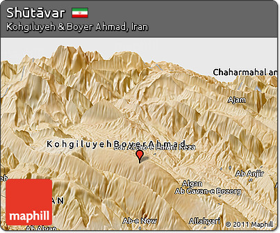 Satellite Panoramic Map of Shūtāvar