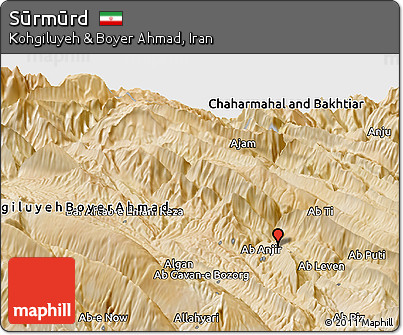 Satellite Panoramic Map of Sūrmūrd