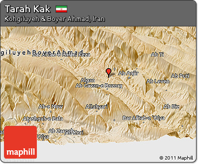 Satellite Panoramic Map of Tarah Kak