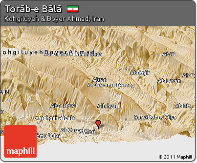Satellite Panoramic Map of Torāb-e Bālā