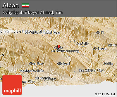 Satellite Panoramic Map of Algan