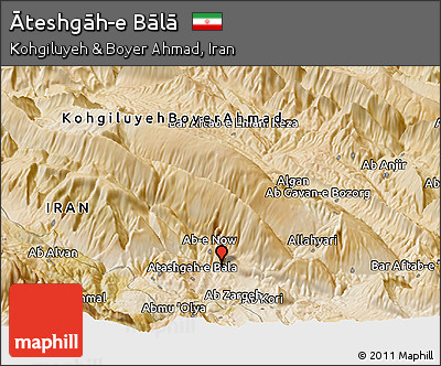 Satellite Panoramic Map of Āteshgāh-e Bālā