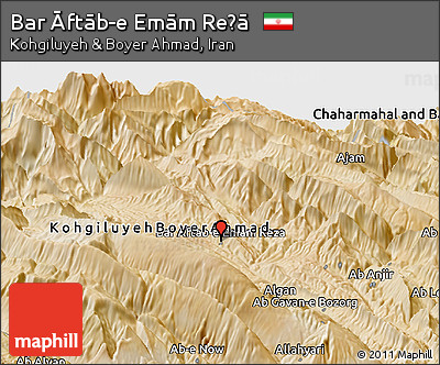 Satellite Panoramic Map of Bar Āftāb-e Emām Reẕā