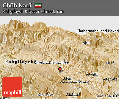 Satellite Panoramic Map of Chūb Kanī