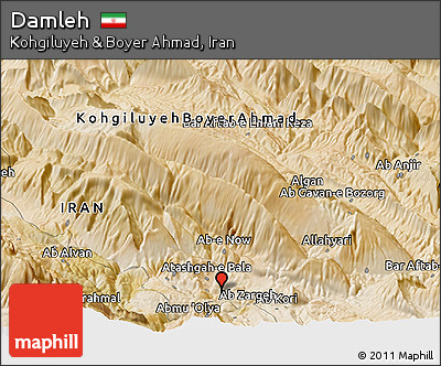Satellite Panoramic Map of Damleh