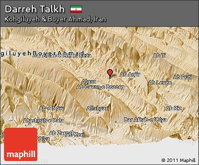 Satellite Panoramic Map of Darreh Talkh