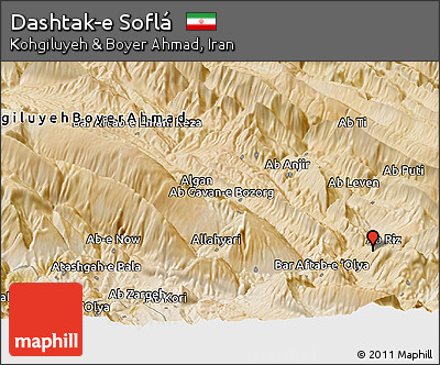 Satellite Panoramic Map of Dashtak-e Soflá