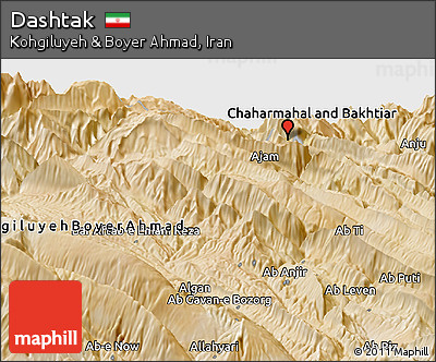 Satellite Panoramic Map of Dashtak