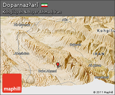 Satellite Panoramic Map of Doparnaz̧arī