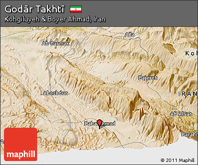 Satellite Panoramic Map of Godār Takhtī