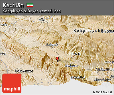 Satellite Panoramic Map of Kachlān