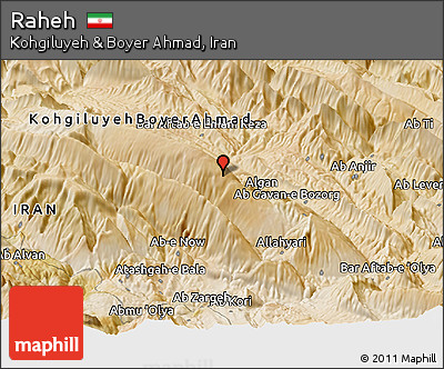 Satellite Panoramic Map of Raheh