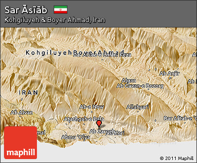 Satellite Panoramic Map of Sar Āsīāb