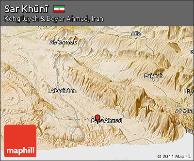 Satellite Panoramic Map of Sar Khūnī