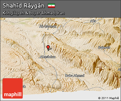 Satellite Panoramic Map of Shahīd Rāygān
