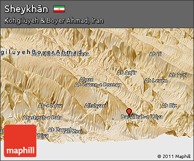 Satellite Panoramic Map of Sheykhān