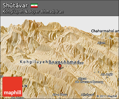 Satellite Panoramic Map of Shūtāvar
